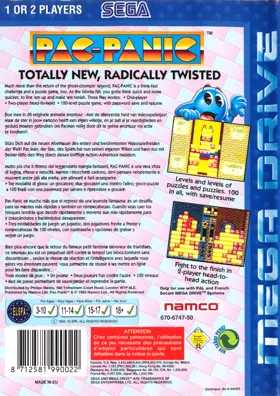 Pac-Panic (Europe) box cover back